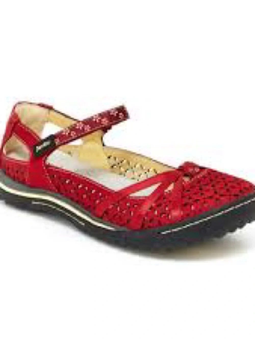 Jambu Red Mary Jane Flat with Cutout Upper size 7.5